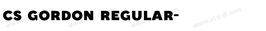 CS Gordon Regular字体转换